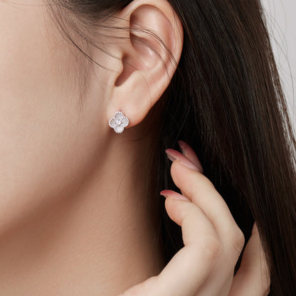 [Vivid Aurora]Four-Leaf Clover Flower Shape Exquisite Earrings