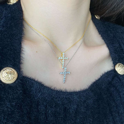 [Vivid Aurora]Unique Cross Shape Necklace