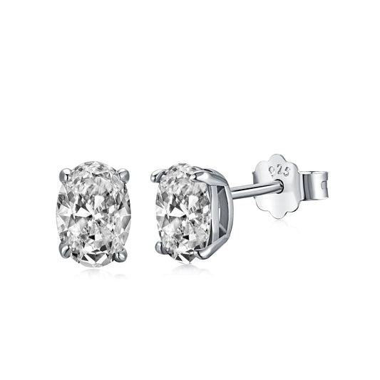 [Vivid Aurora]Oval Classic Dignified Elegant Earrings