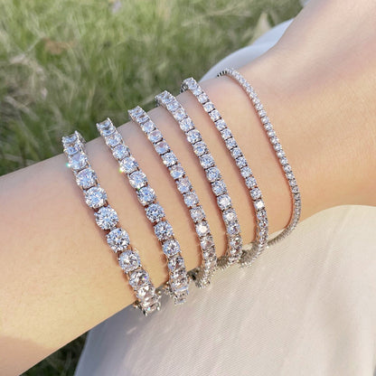 [Vivid Aurora]Luxurious Ornate Round Cut Tennis Bracelet