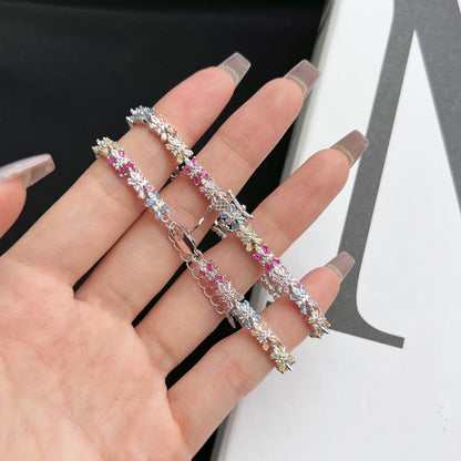 [Vivid Aurora]Radiant Colorful Emerald Cut Party Bracelet