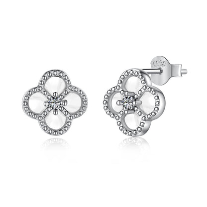 [Vivid Aurora]Four-Leaf Clover Flower Shape Exquisite Earrings