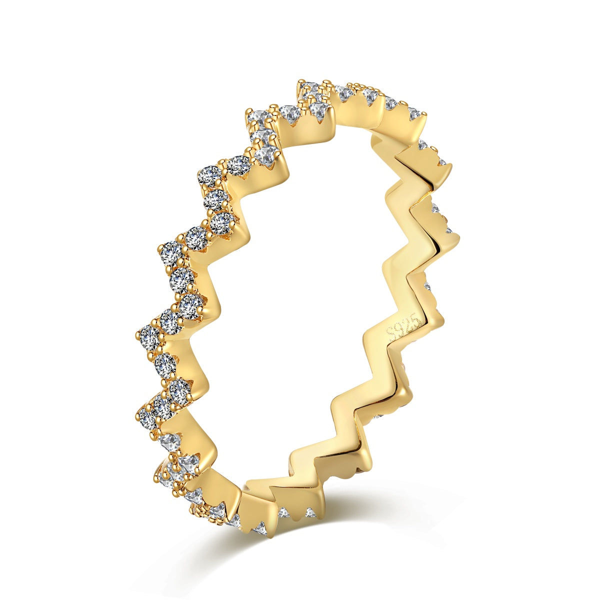 [Vivid Aurora]Delicate Enchanting Wave Shape Daily Ring