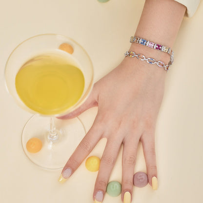 [Vivid Aurora]Delicate Colorful Multi Cut Party Bracelet