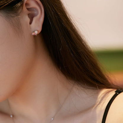 [Vivid Aurora]Dazzling Elegant Heart Cut Lover Earrings