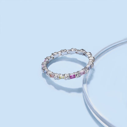 [Vivid Aurora]Charming Colorful Round Cut Daily Ring